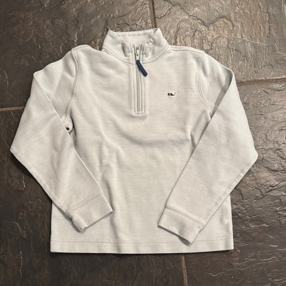 Vineyard Vines Gray Zip Up Sweater